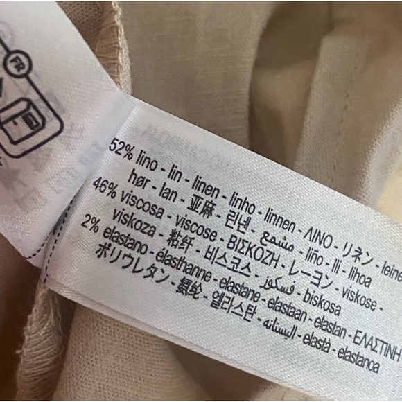 ZARA draped linen summer dress SMALL - Picture 6 of 10